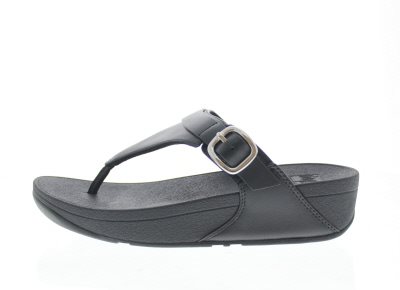 Fitflop Lulu Adjustable Toe Post Zwart Beterlopenwebwinkel de