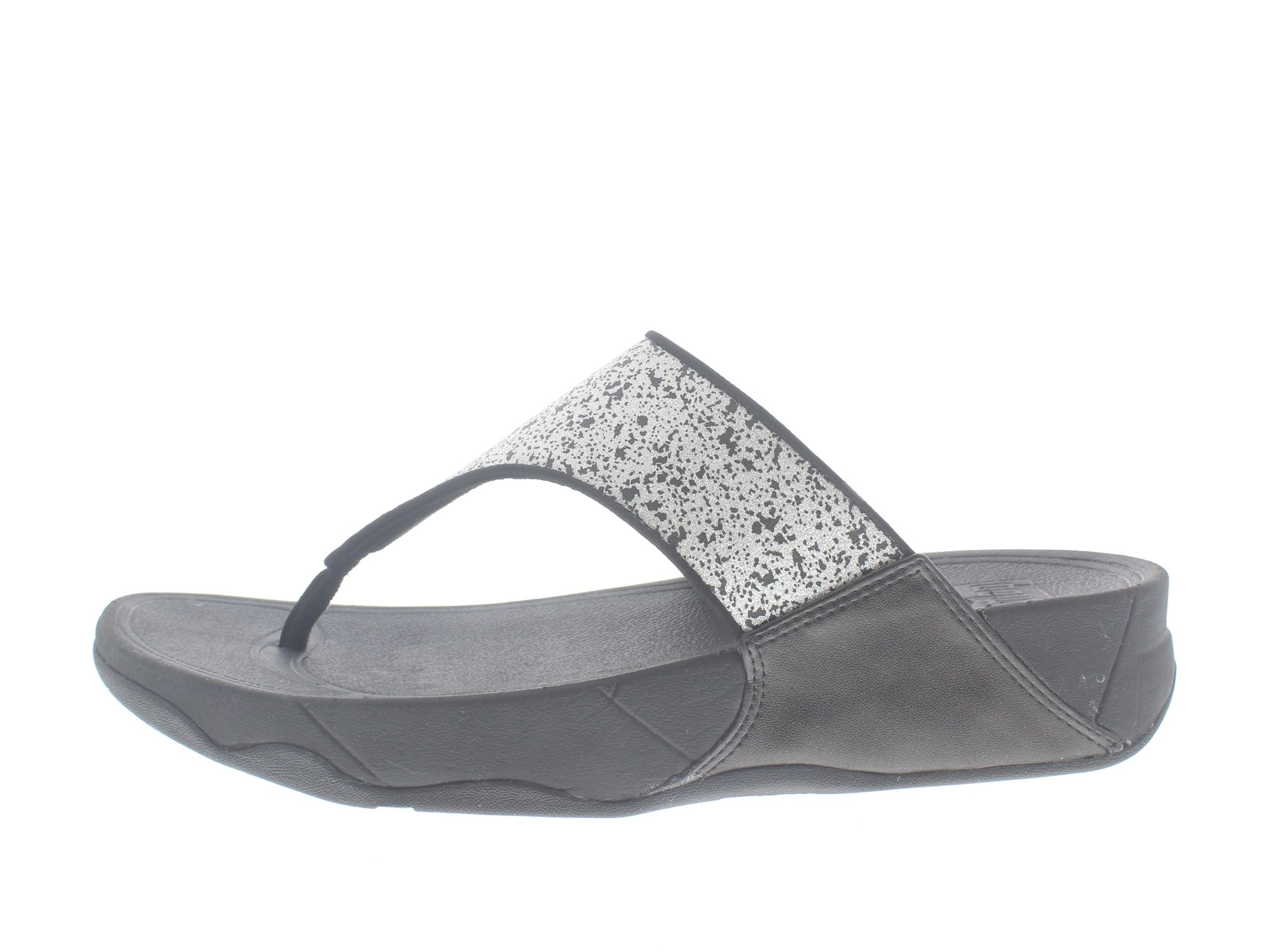 Fitflop Lulu Glitter Splash Wide Fit Zwart Beterlopenwebwinkel